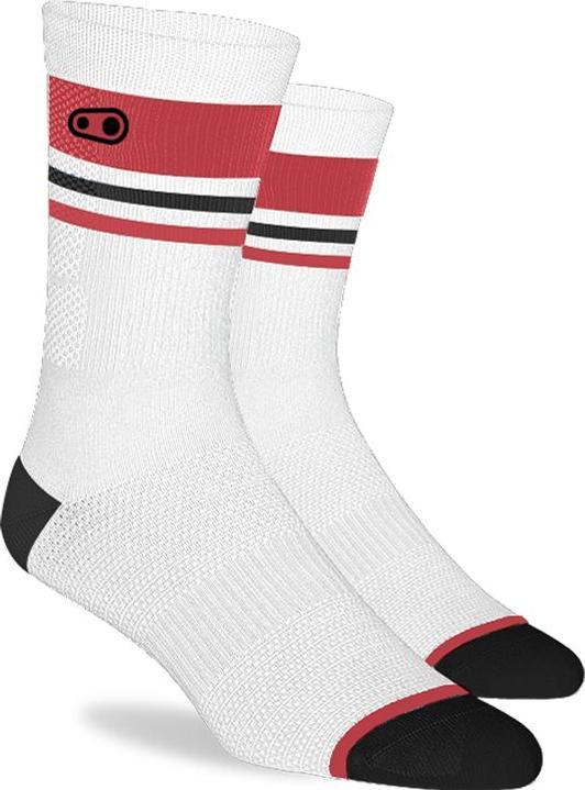 Actual product image Crankbrothers Icon Socks, white/red/black, L/XL | 43-50 (EU) | 9.5-15.5 (US) (L/XL)