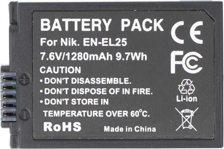 Immagine prodotto AccuCell Batteria NIKON Z50, Z FC Tipo di batteria Nikon EN-EL25 (Accumulatore di carica elettrica)