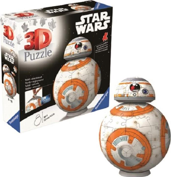 Image du produit Ravensburger Puzzle 3D 11578 - Star Wars BB8 - Druide astromécano des épisodes VII, VIII et IX comme (99 pièces)