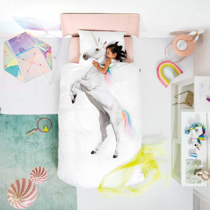 Actual product image Snurk Unicorn bed linen 135 x 200