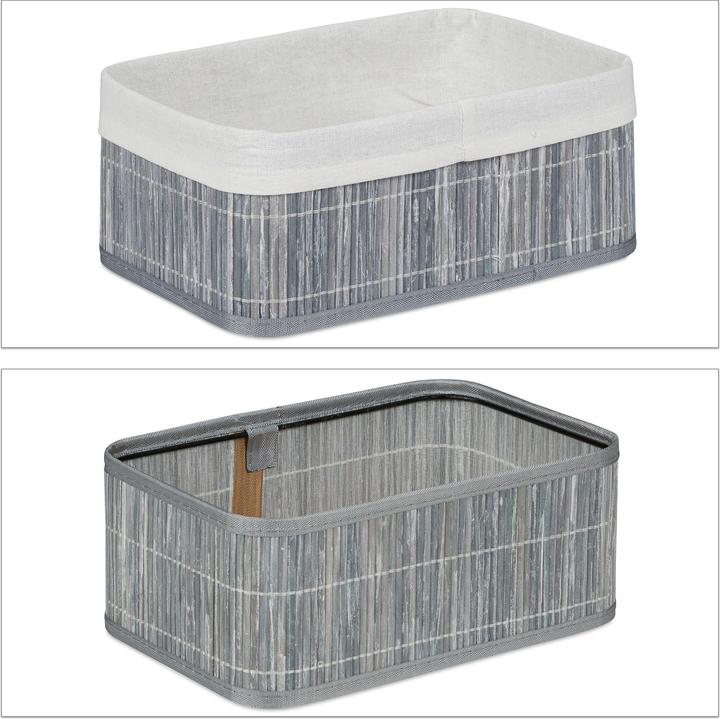 Produktbild Relaxdays Aufbewahrungskorb (3 x, 30 x 20 x 12.5 cm)