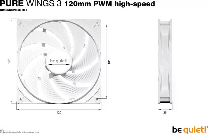 Actual product image be quiet! Pure Wings 3 (120 mm, 1 x)