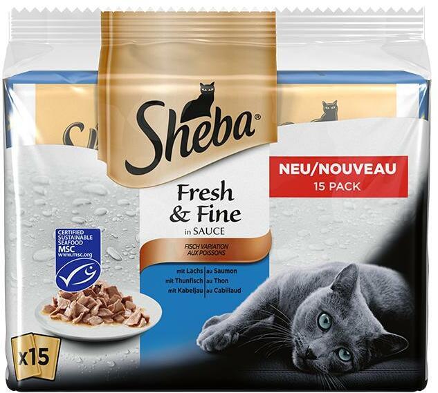Actual product image Sheba Fresh & Fine in Sauce (Adult, 15 pcs., 750 g)