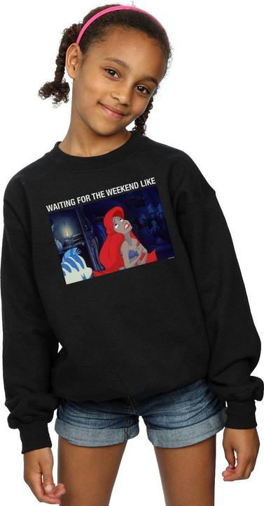 Actual product image Disney Girls The Little Mermaid Waiting For The Weekend Sweatshirt (116)