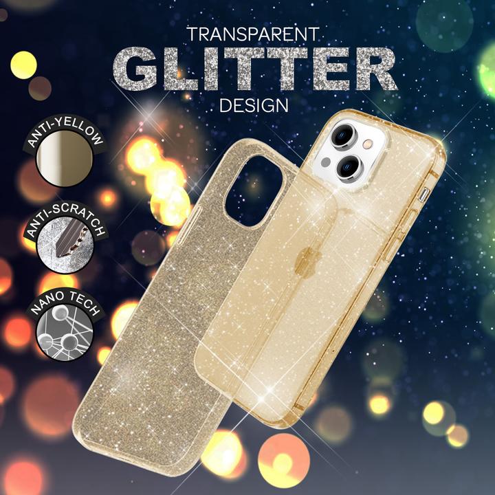 Produktbild Nalia Klare Glitzer Silikon Hülle (Apple iPhone 14 Plus)