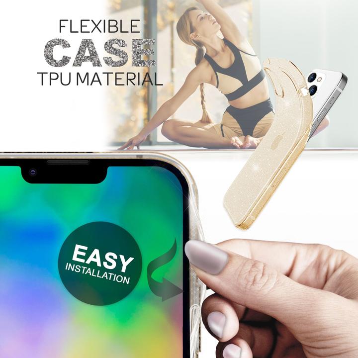Produktbild Nalia Klare Glitzer Silikon Hülle (Apple iPhone 14 Plus)