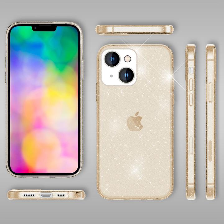 Produktbild Nalia Klare Glitzer Silikon Hülle (Apple iPhone 14 Plus)