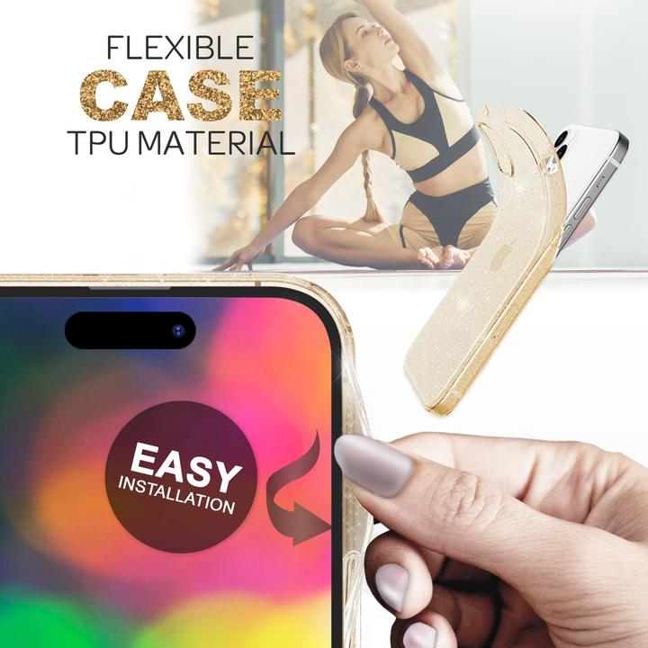 Produktbild Nalia Klare Glitzer Silikon Hülle (Apple iPhone 14 Pro Max)
