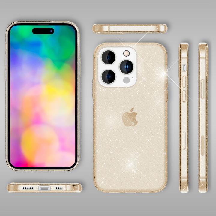 Produktbild Nalia Klare Glitzer Silikon Hülle (Apple iPhone 14 Pro Max)