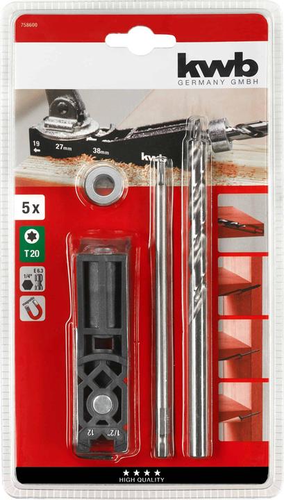 Produktbild kwb Taschenloch Bohrschablone (1 Stk.)
