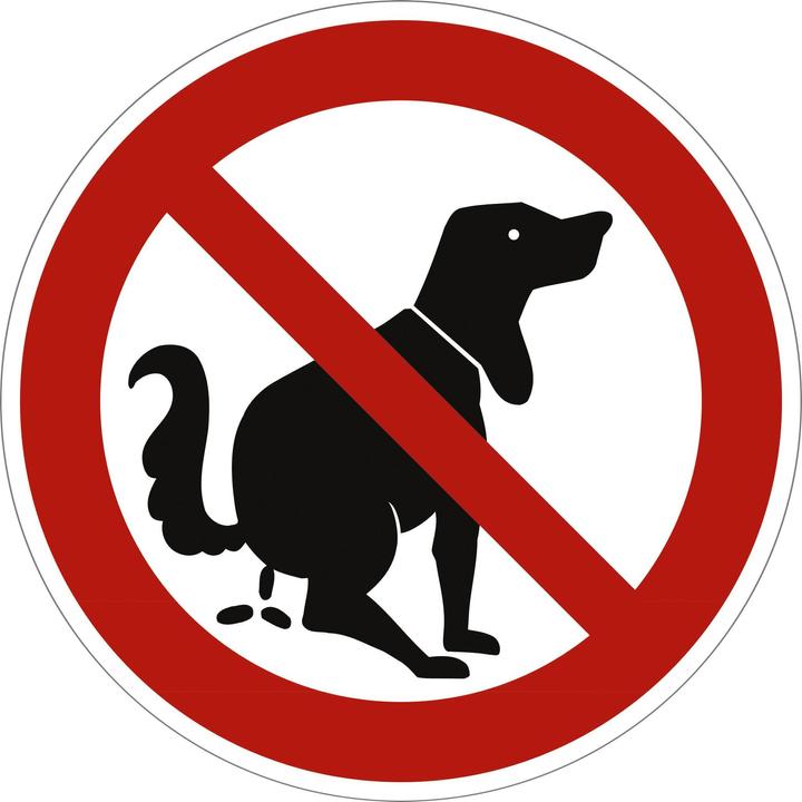 Moravia Panneau d'interdiction Pas de toilettes pour chiens ici