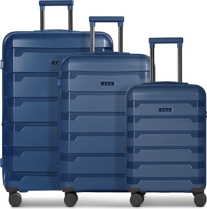 Actual product image D&N South Dakota 4 Rollen Kofferset 3-teilig mit Dehnfalte (203 l, XL (from 140l))