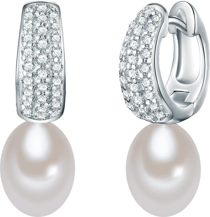 Lulu & Jane Sterling Silber Zirkonia Süsswasser-Zuchtperle silber - 33652 (Sterling Silber)