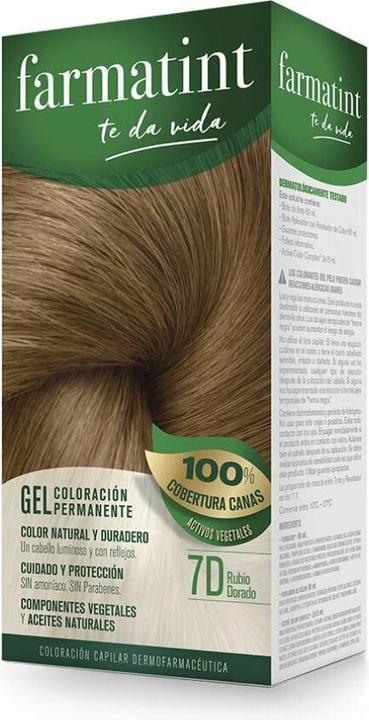 Farmatint Dauerhafte Farbe Gel 7d Dunkelblond 150ml (7D Golden Blonde)