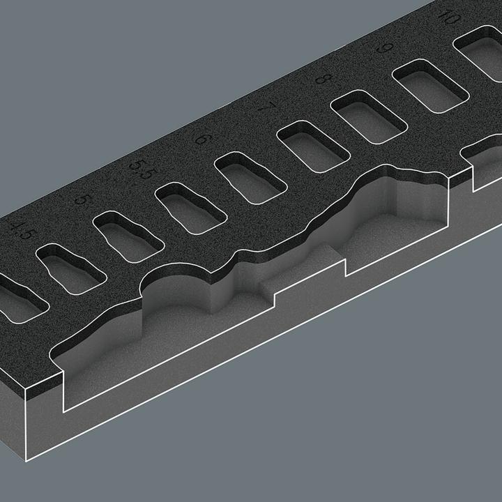 Actual product image Wera 9820 Foam insert 8000 A Zyklop set 1