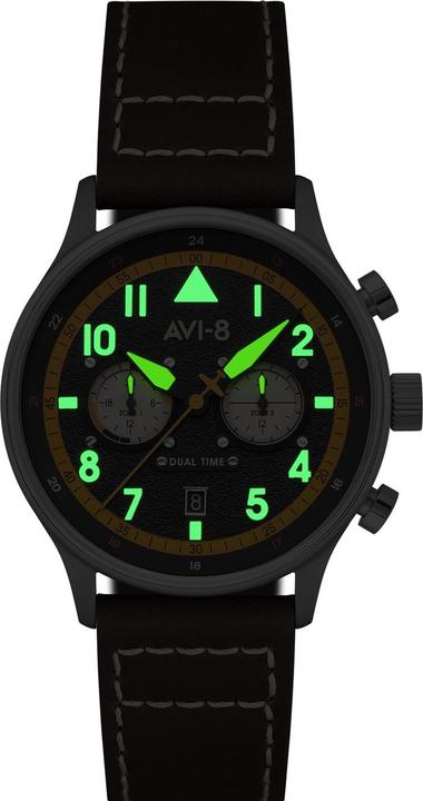 Actual product image AVI-8 AV-4088-07 Hawker Hurricane Dual-Time (Pilot watch)