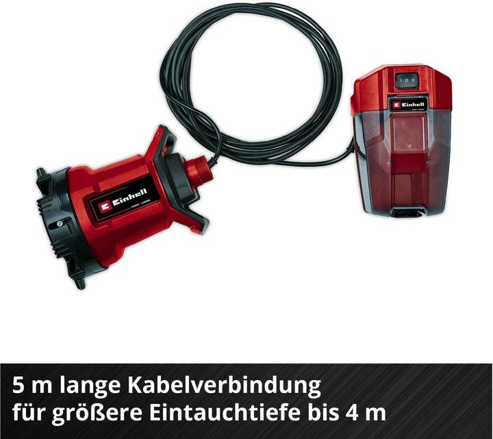 Actual product image Einhell GE-DP 18/25 LL Li Power X-Change 4181590 Multi-stage submersible waste water pump 7000 l/h 5m (Sewage pump)