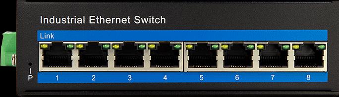 Actual product image LogiLink NS200 Industrial Fast Ethernet Switch 8-Port 10/100 Mbps DIN Rail Mounting (8 Ports)