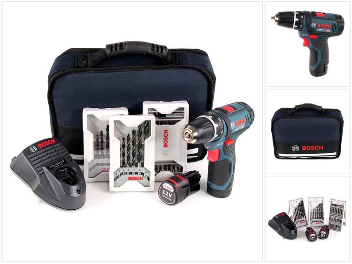 Produktbild Bosch Professional GSR 12V-15 inkl. 39-tlg. Set (Akkubetrieb)