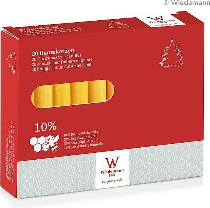Produktbild Wiedemann Baumkerze Bienenwachs 20 Stück natur (20 Stk.)