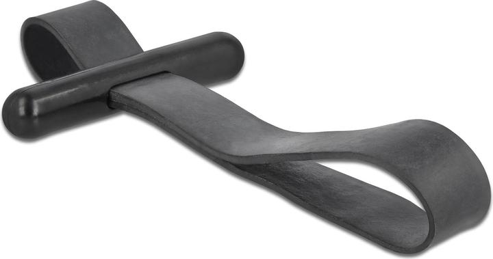 Produktbild Delock Kabelbinder mit Gummischlaufe Schwarz 2.6 cm x 15 mm (Kunststoffkabelbinder, 26 mm, 1 Stk.)