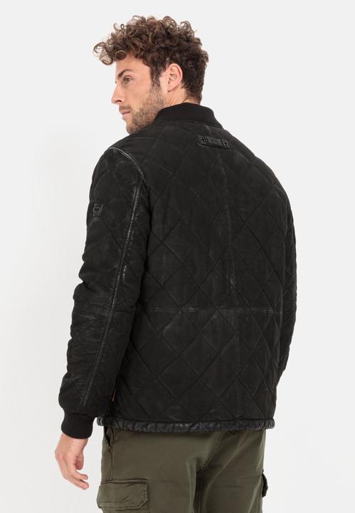 Produktbild Camel Active Leder-Steppjacke mit Strickkragen (54)