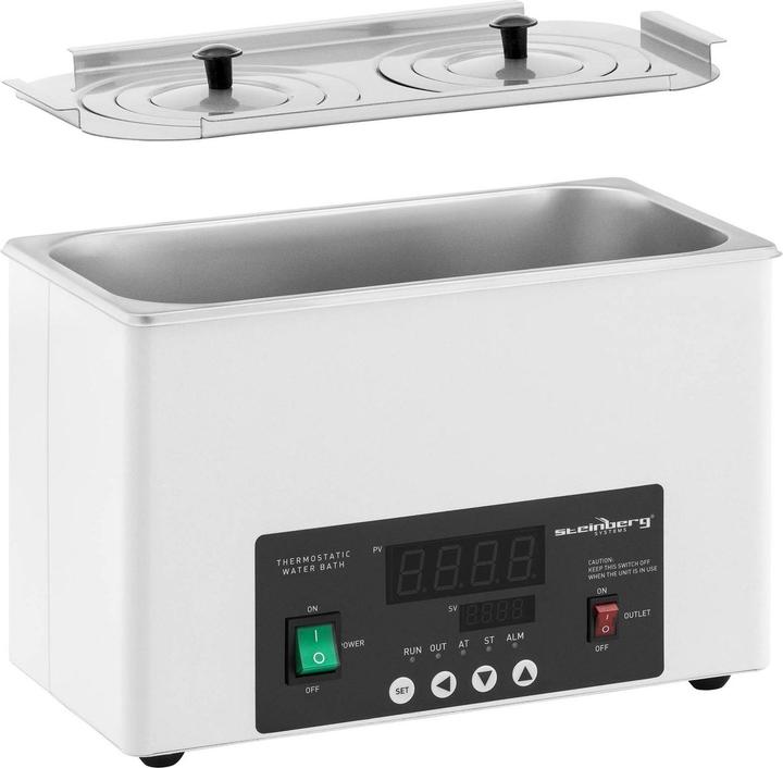 Produktbild Steinberg Thermostatisches Wasserbad Labor digital 6,1 l 5 - 100 °C 300 x 150 x 150 mm
