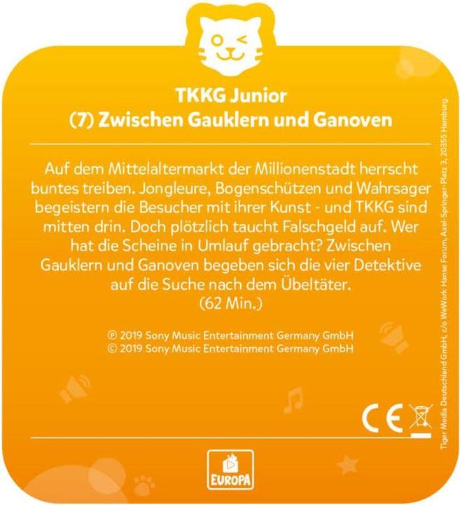 Actual product image Tigermedia TKKG Junior - Episode 7: Between jugglers and crooks (German)