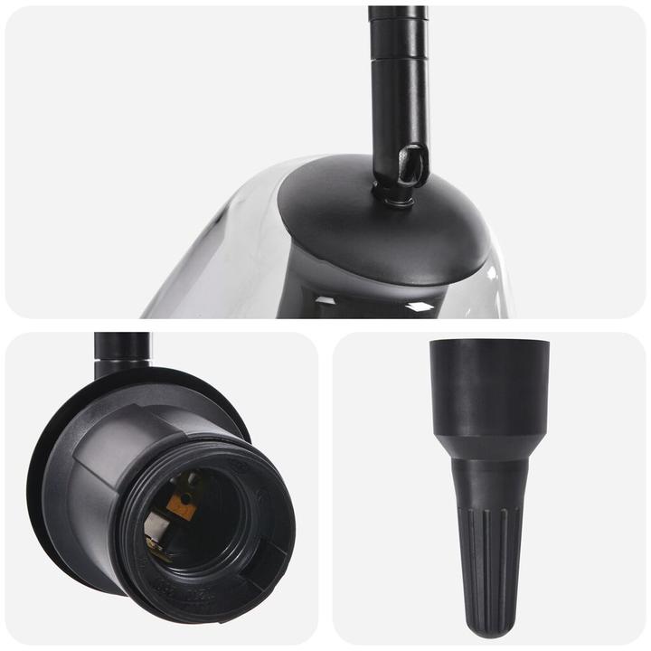 Image du produit VidaXL Deckenleuchten mit verstellbarem Glaslampenschirm Anthrazit E27 (E27)