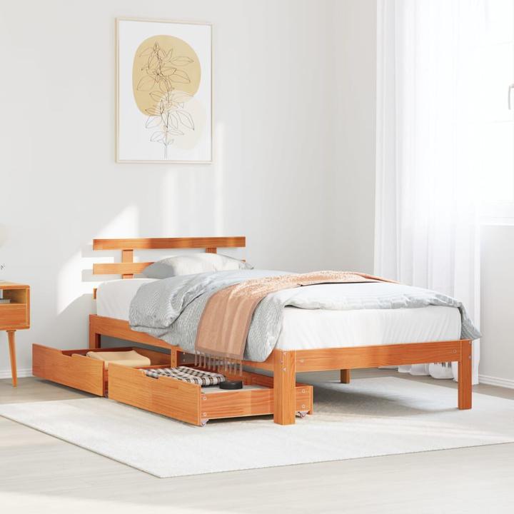 Immagine prodotto VidaXL Letto con cassetti in pino (100 x 200 cm)