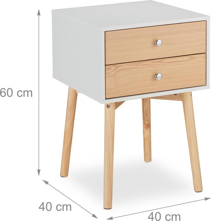 Actual product image Relaxdays Nachttisch (40 x 40 x 60 cm)