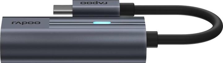 Produktbild Rapoo USB-C Adapter, USB-C auf 3,5 mm Audio, grau