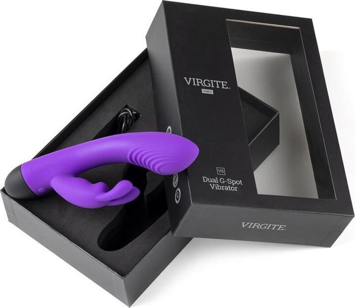 Actual product image Virgite Wiederaufladbarer Vibrator V6 Lila