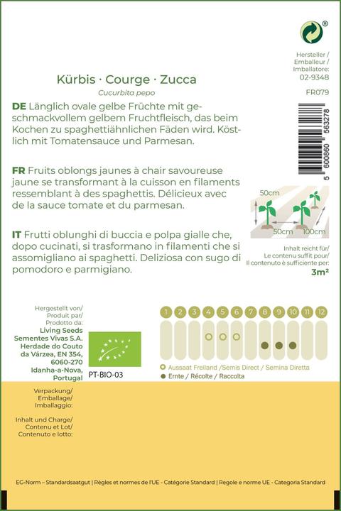 Immagine prodotto Living Seeds Zucca Spaghetti (Semi di verdura)