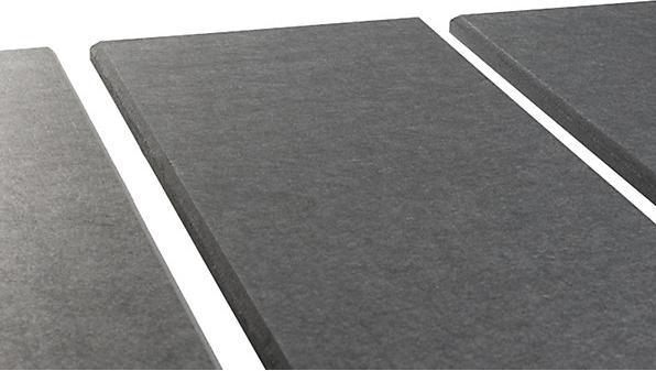 Actual product image eurokraft basic Acoustic wall panel, HxW 1200 x 300 mm, pack of 4, dark grey.