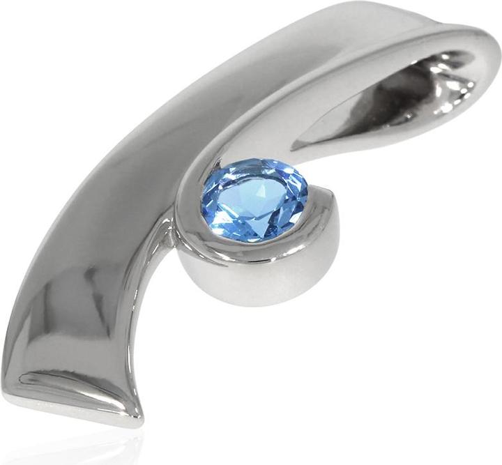 Immagine prodotto Xen Ciondolo con Topazio Blu Svizzero da 5 mm circa 0,54 ct. placcato in rodio (Argento 925)