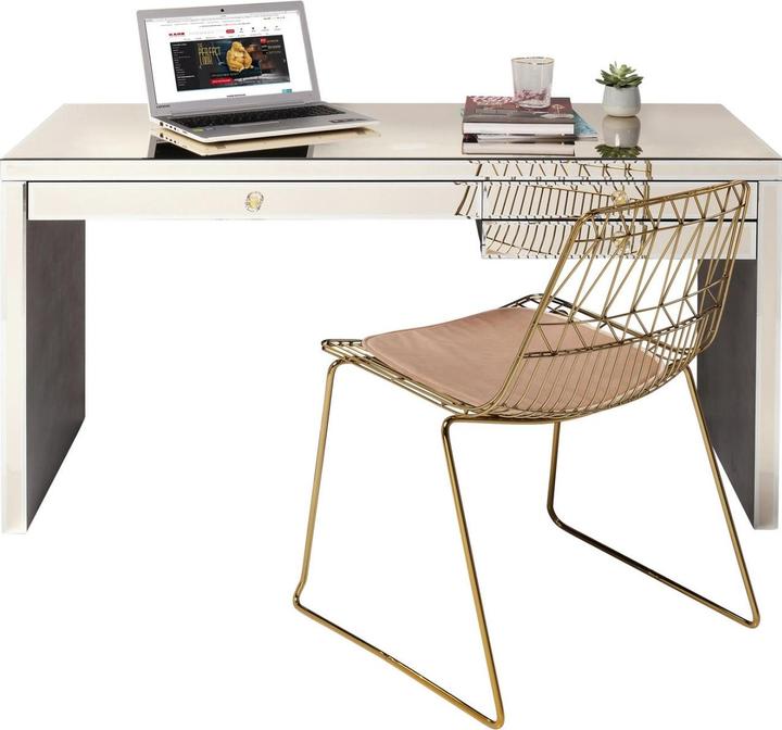 Designlife Schreibtisch Luxury Champagne 140x60cm