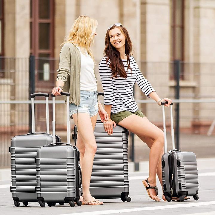 Produktbild tectake Hartschalenkofferset 4-tlg. (106 l, Handgepäck (bis 50l), M (50 - 90l), L (90 - 115l))