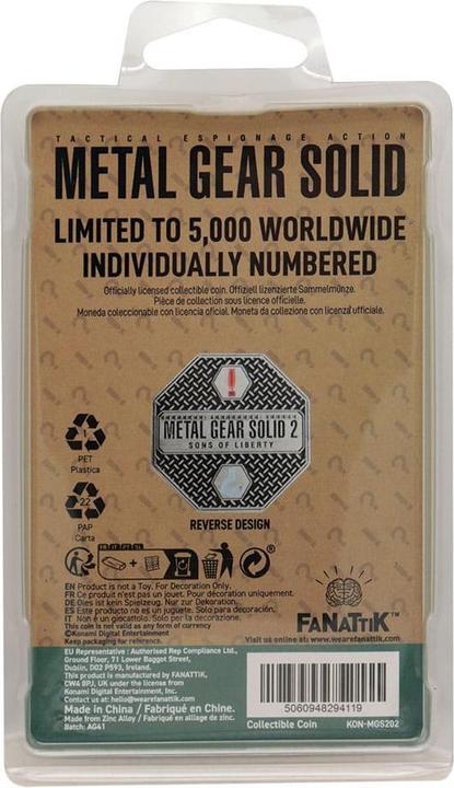 Actual product image Fanattik Metal Gear Solid 2 collector coin Raiden Limited Edition