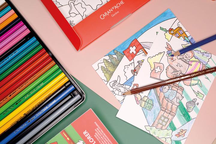 Image du produit Caran d'Ache Swiss Explorer Karten zum Ausmalen (A6, Couverture souple)