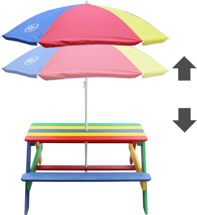Produktbild Axi Nick Picknicktisch Regenbogen - Sonnenschirm Regenbogen