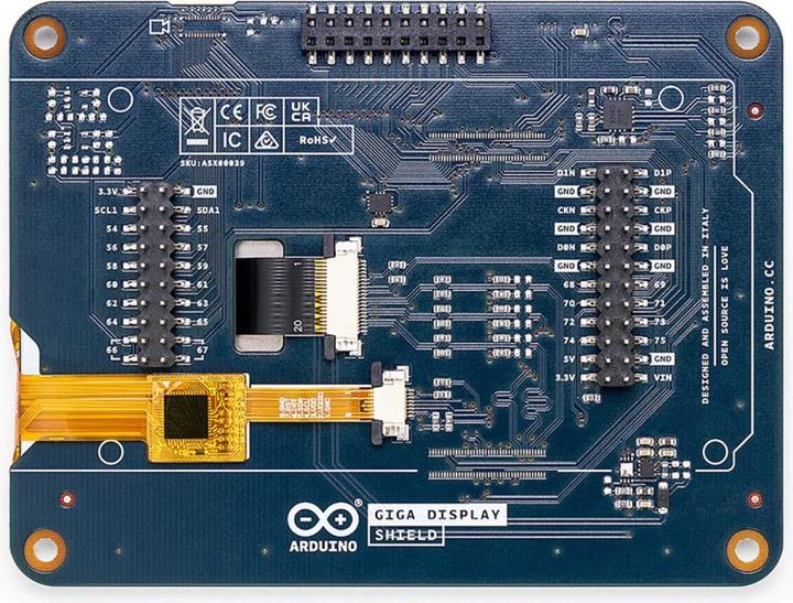 Immagine prodotto Arduino GIGA Display Shield Monitor touchscreen da 10,1 cm (3,97 pollici) 800 x 480 Pixel