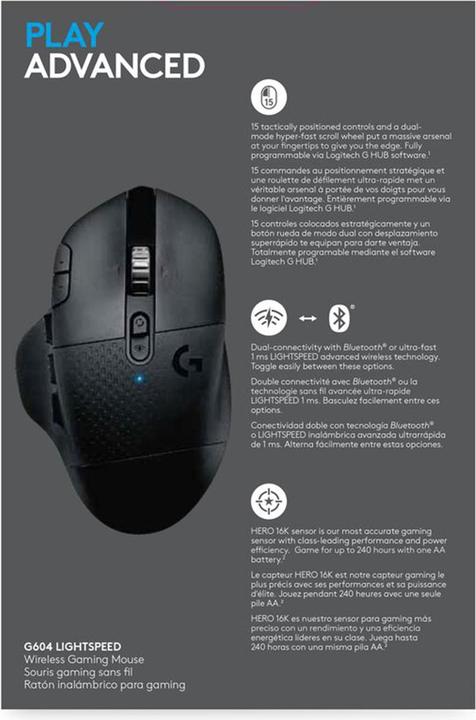 Produktbild Logitech G604 Lightspeed (Kabellos)