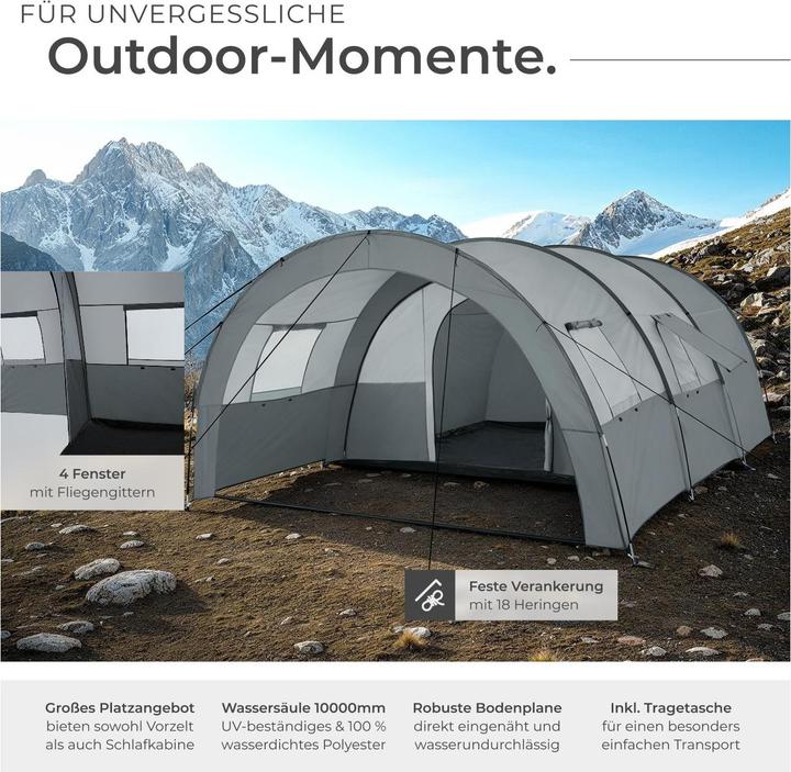 Actual product image tectake Roskilde (Tunnel tent, 7.50 kg, 6 persons)