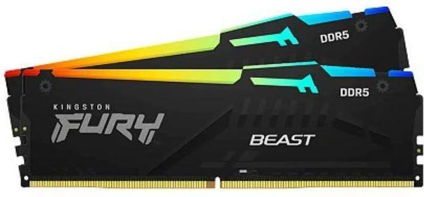 Immagine prodotto Kingston FURY Beast RGB (2 x 32GB, 5200 MHz, RAM DDR5, DIMM)