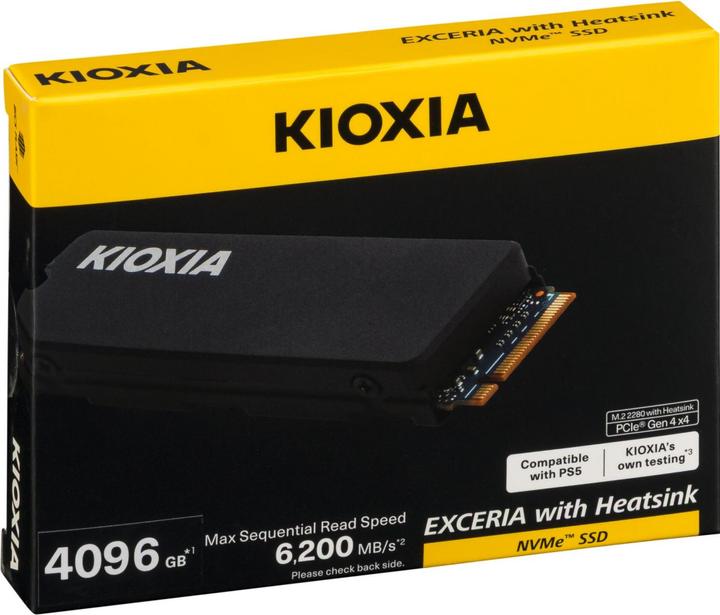 Image du produit Kioxia Exceria HeatSink (4096 Go, M.2 2280)