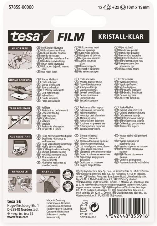 Nutritional values and ingredients tesa Mini dispenser