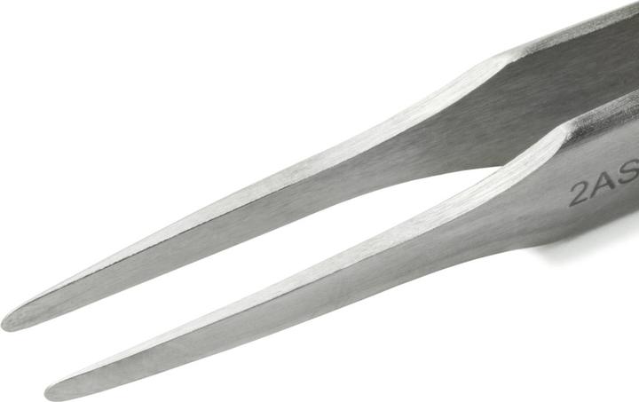 Actual product image Weller Erem Erem Stainless Steel Tweezers Acid Resistant, Tip Straight, Flat Rounded, 120 mm
