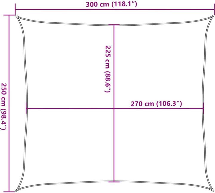 Actual product image VidaXL Sonnensegel (250 x 300 cm)