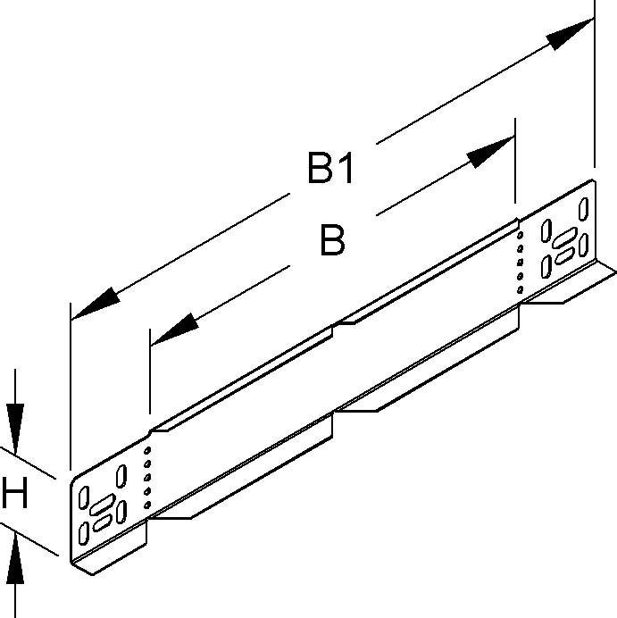 Produktbild Niedax NIED Reduzierwinkel RAW 60.300, Zink, 200 x 420 mm (52 cm)